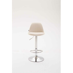 Justerbar barstol med polstret sæde fodstøtte og kromramme