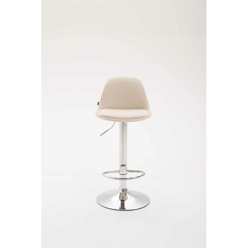 Justerbar barstol med polstret sæde fodstøtte og kromramme