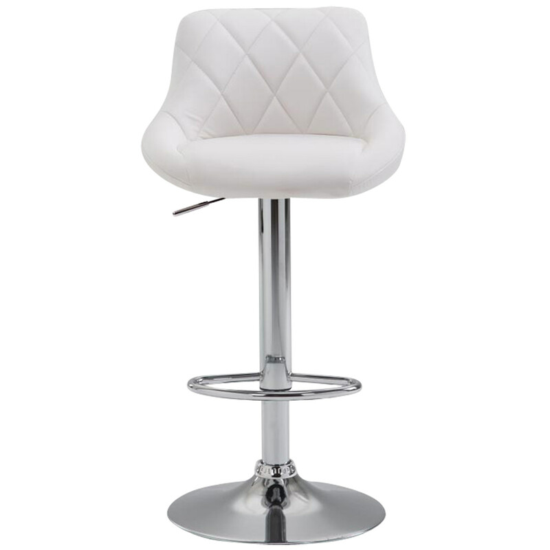 2 stk Lazio barstole kunstlæder justerbar højde krom 360 grader drejning