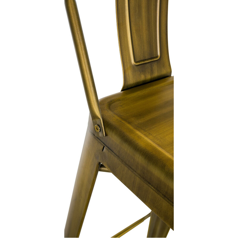 2 stk Mason pulverlakeret metal barstol med ryglæn og fodstøtte