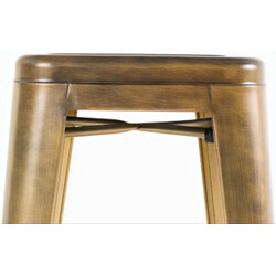 Joshua metal barstole sæt 2 stk stabelbare industrielt design