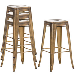 Joshua metal barstole sæt 2 stk stabelbare industrielt design