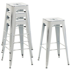 Joshua V2 industrielle barstole sæt 2 stk pulverlakeret metal