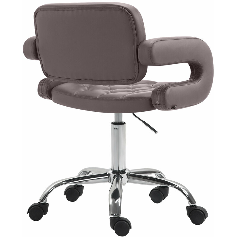 Dublin justerbar arbejdsstol med kunstlæder armlæn og hjul