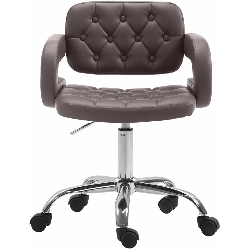 Dublin justerbar arbejdsstol med kunstlæder armlæn og hjul