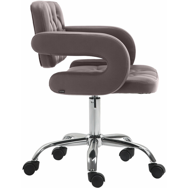 Dublin justerbar arbejdsstol med kunstlæder armlæn og hjul