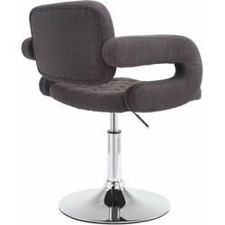 Stilfuld Dublin lænestol med justerbar højde og stofbetræk metalramme