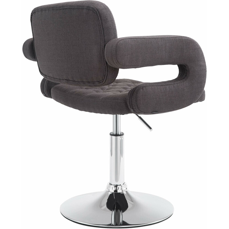 Stilfuld Dublin lænestol med justerbar højde og stofbetræk metalramme