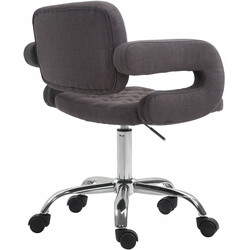 Dublin arbejdsstol med stofbetræk bølgede armlæn roterende og højdejusterbar