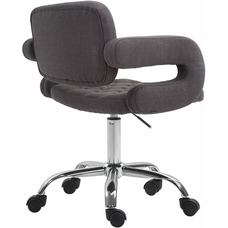 Dublin arbejdsstol med stofbetræk bølgede armlæn roterende og højdejusterbar