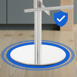 Cadiz justerbar stof barstol med drejende sæde og fodstøtte