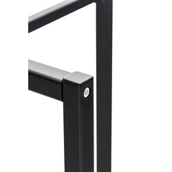 Drikkestativkurv med skrå hylder til ni kasser i rustfrit eller sort stål