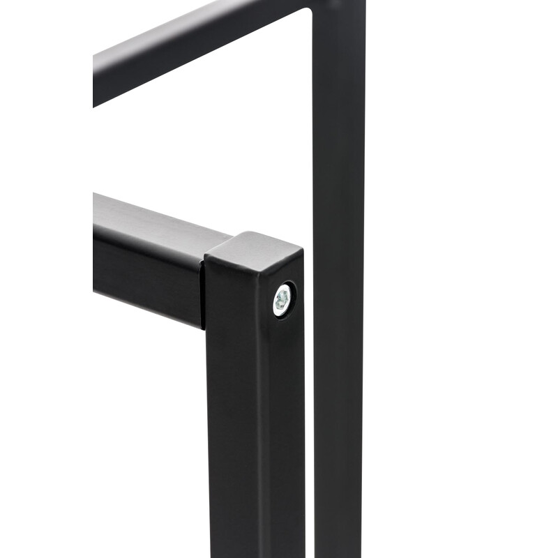 Drikkestativkurv med skrå hylder til ni kasser i rustfrit eller sort stål