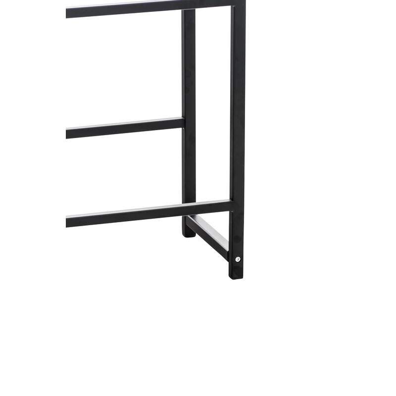 Drikkestativkurv med skrå hylder til ni kasser i rustfrit eller sort stål