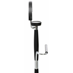 Cardiff tøjstativ i krommetal med træfinish og hylde