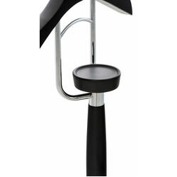 Cardiff tøjstativ i krommetal med træfinish og hylde