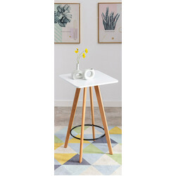 Firkantet ask barbord med skandinavisk design 60x60 cm