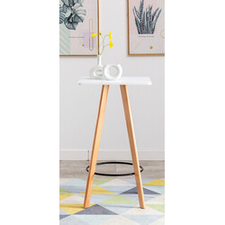 Firkantet ask barbord med skandinavisk design 60x60 cm