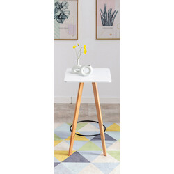 Firkantet ask barbord med skandinavisk design 60x60 cm