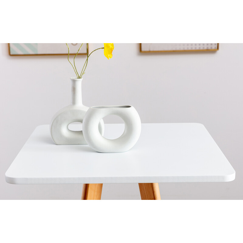 Firkantet ask barbord med skandinavisk design 60x60 cm