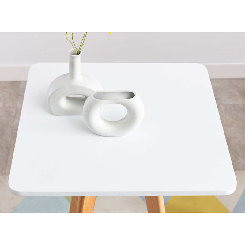 Firkantet ask barbord med skandinavisk design 60x60 cm