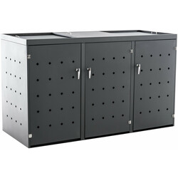 Nelli-jäteastiasuoja 2-3 affaldsbeholdere låsbare døre vejrbestandig rustfrit stål