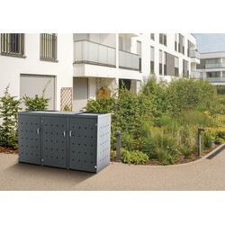 Nelli-jäteastiasuoja 2-3 affaldsbeholdere låsbare døre vejrbestandig rustfrit stål