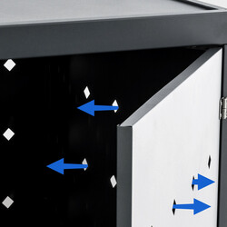 Nelli-jäteastiasuoja 2-3 affaldsbeholdere låsbare døre vejrbestandig rustfrit stål