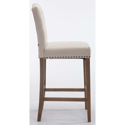 Louise barstol i stof 2 stk sæt med bøgetræramme