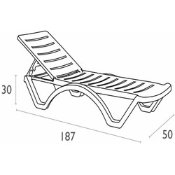 10 stk justerbart solstolsæt i aqua stabelbar vejrbestandig