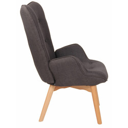 Klassisk Durham lænestol i polyester stof chesterfield stil