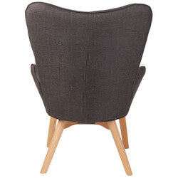 Klassisk Durham lænestol i polyester stof chesterfield stil