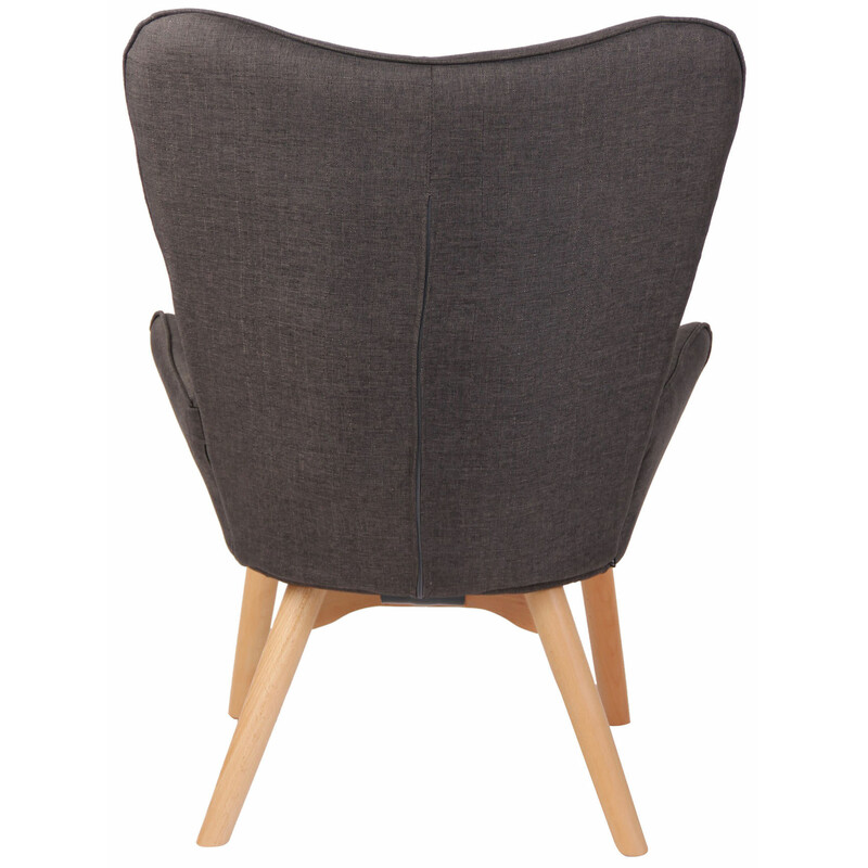 Klassisk Durham lænestol i polyester stof chesterfield stil