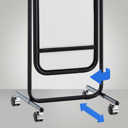 Medusa fuldkropsspejl 166 cm metalramme med hjul tilt og drej