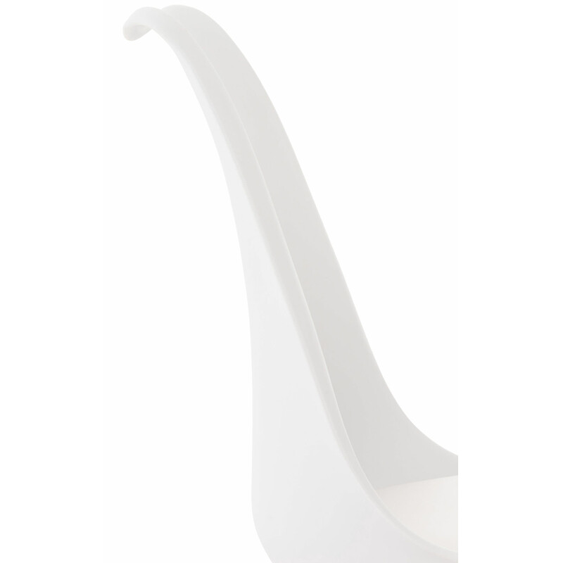 Elegant spisestol med firebenet birketræramme og polstret læderbetræk