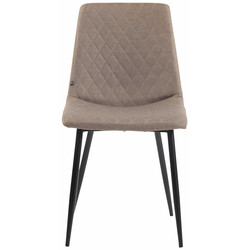 Elegant polstret spisestol med sort metalben 83 cm 120 kg