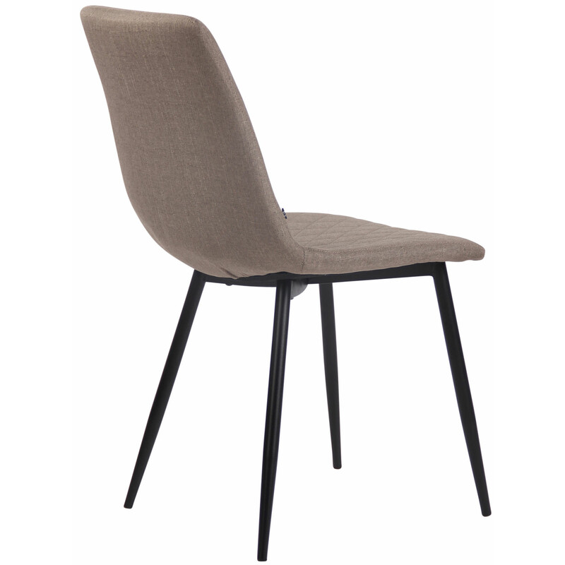 Elegant polstret spisestol med sort metalben 83 cm 120 kg