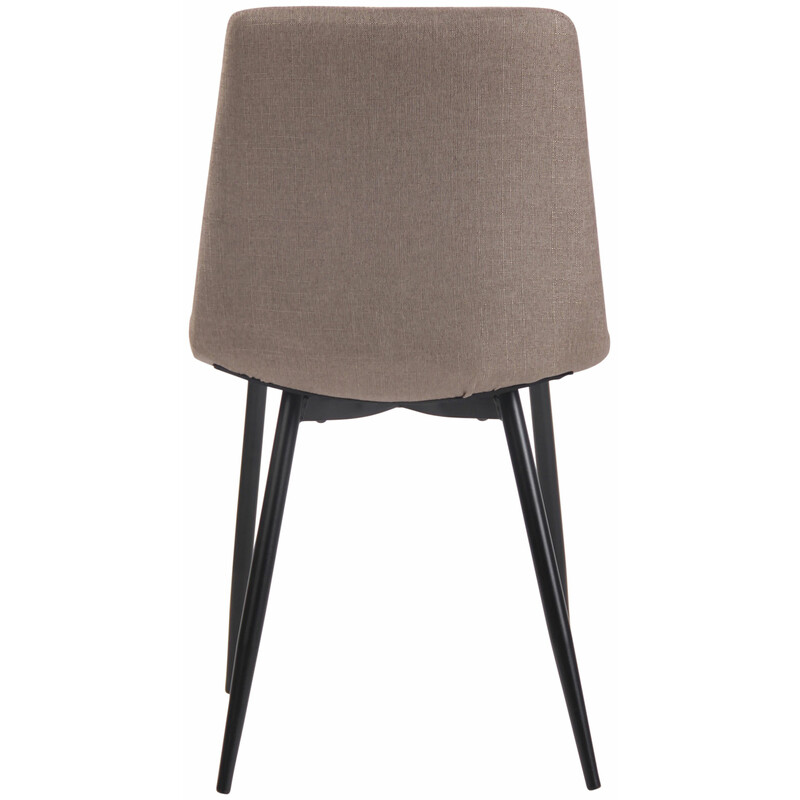 Elegant polstret spisestol med sort metalben 83 cm 120 kg