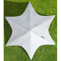 Stort stjernetelt 12 m diameter vandtæt polyester 5 m højde