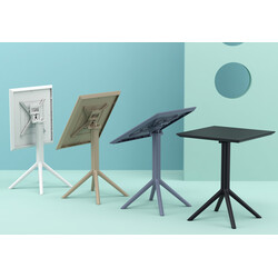 Let sammenklappeligt bord 60 cm UV‑bestandigt til indendørs og udendørs brug