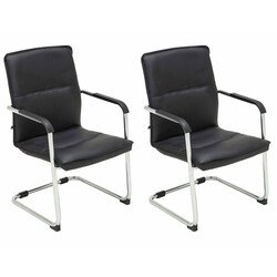 Seattle ergonomisk besøgsstol i kunstlæder 2 stk sæt