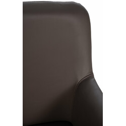 Puka lænestol med polstret sæde armlæn og rustfri stålrække