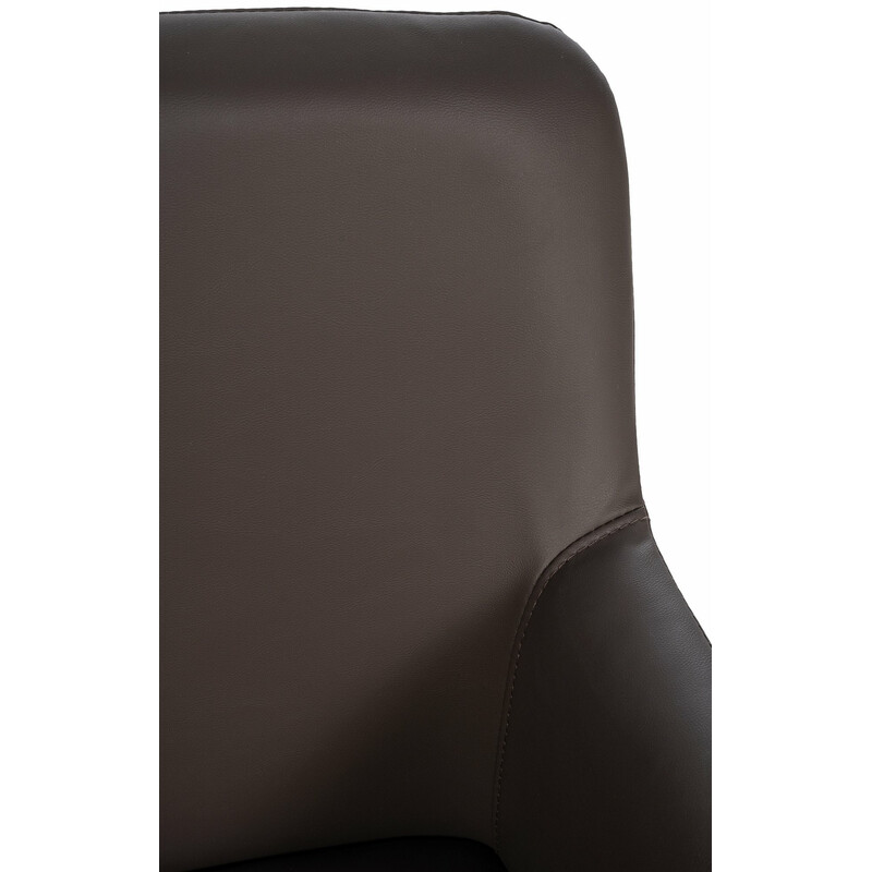 Puka lænestol med polstret sæde armlæn og rustfri stålrække