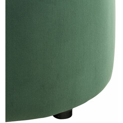 Stilfuld fløjlsbetonet polstret siddepuff med opbevaring og knapper