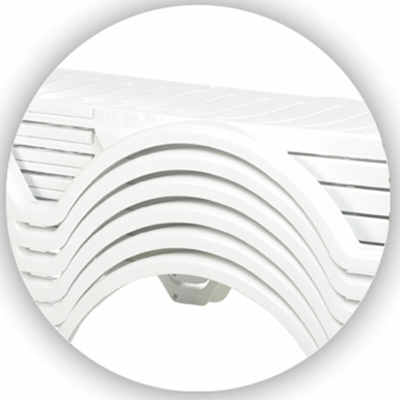 4 stk solstolsæt aqua justerbar ryg 5 positioner vejrbestandig stabelbar