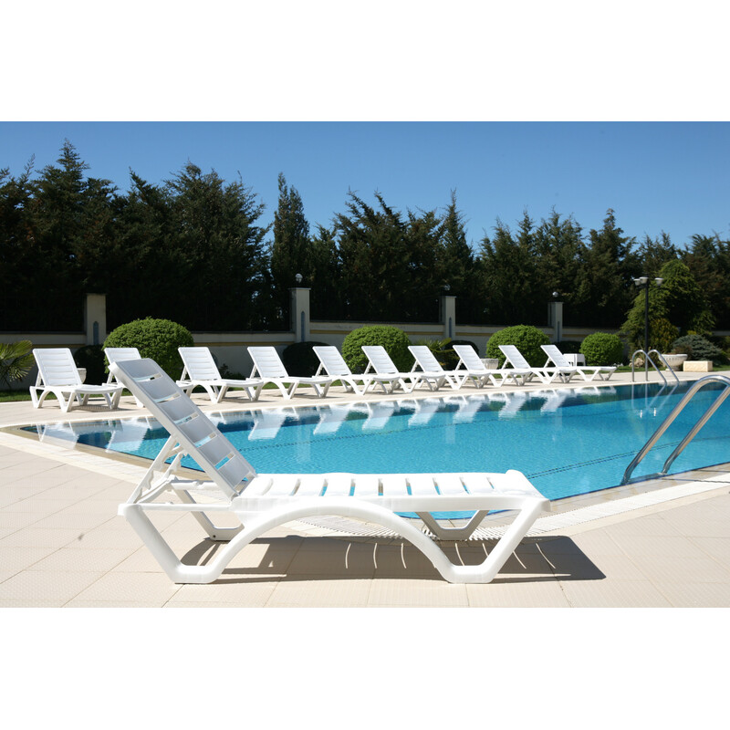 4 stk solstolsæt aqua justerbar ryg 5 positioner vejrbestandig stabelbar