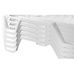 4 stk solstolsæt stablede med justerbart ryglæn UV-bestandig udendørs