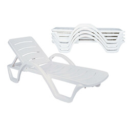 Havana 4‑stykssæt sammenklappelige solstole vejrbestandige plast udendørs UV‑beskyttede