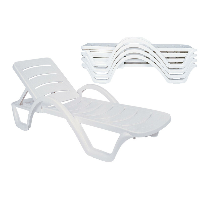 Havana 4‑stykssæt sammenklappelige solstole vejrbestandige plast udendørs UV‑beskyttede