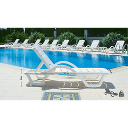 Havana 4‑stykssæt sammenklappelige solstole vejrbestandige plast udendørs UV‑beskyttede